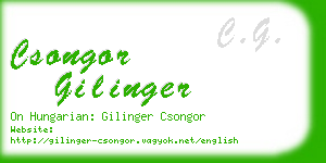 csongor gilinger business card